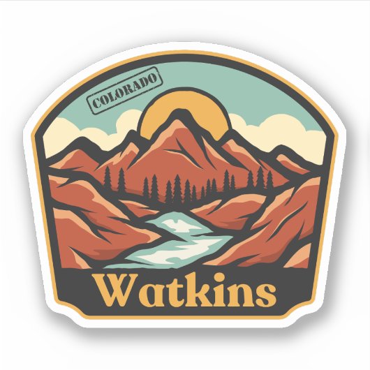 Watkins, Colorado-Aufkleber Aufkleber (Vorderseite)