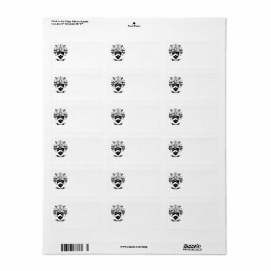 Watkins-Familienwappen-Wappen Adressaufkleber (Vorne)