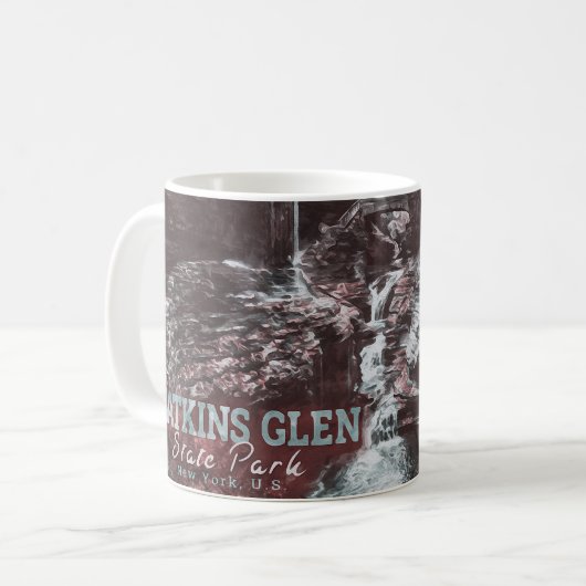 WATKINS GLEN - NEW YORK US KAFFEETASSE (Vorderseite Links)