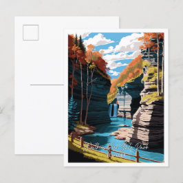 Watkins Glen Staat Park/Garten: Parco di Villa dei Postkarte