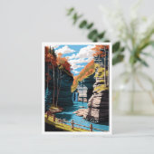 Watkins Glen Staat Park/Garten: Parco di Villa dei Postkarte (Stehend Vorderseite)