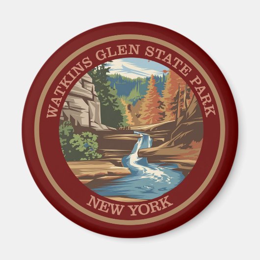 Watkins Glen Staat Park, New York. Farbe Magnet (Vorne)