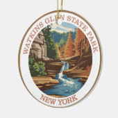 Watkins Glen Staat Park, New York. Keramik Ornament (Links)