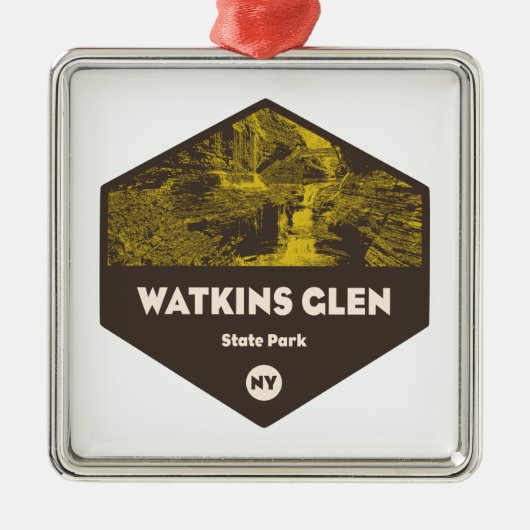 Watkins Glen Staat Park New York Ornament Aus Metall (Vorne)