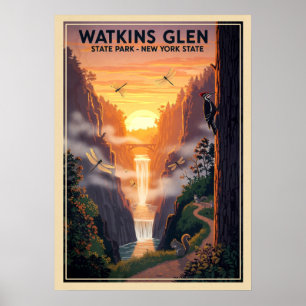 Watkins Glen Staat Park New York Staat V02 Poster