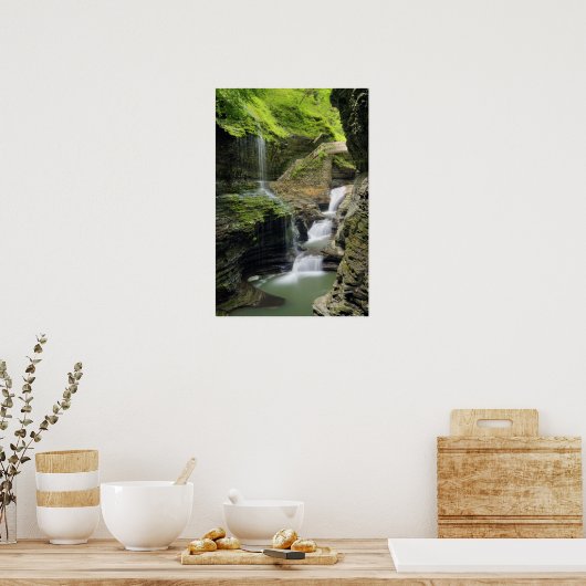 Watkins Glen Waterfall Print Poster (Küche)