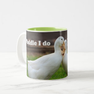 Watscheln Sie mich tun lustige Enten Zweifarbige Tasse