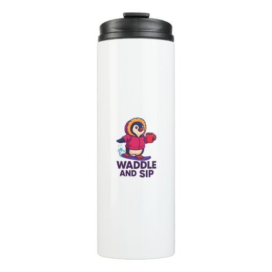 Watscheln und Schlucken   Thermosbecher (Vorderseite)