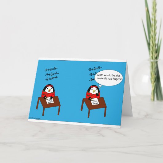 Watschelt Hass-Mathe-Karte Karte (Vorderseite)