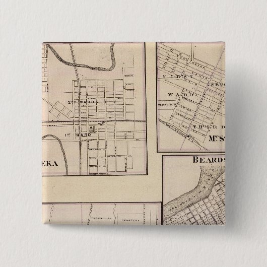 Watseka, Paris, Sterling, Beardstown und Arcola Button (Vorderseite)