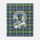 Watson Ancient Clan Abzeichen Tartan Kariert Fleecedecke (Vorderseite)