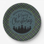 Watson Ancient Scottish Clan Tartan Christmas Pappteller (Vorderseite)