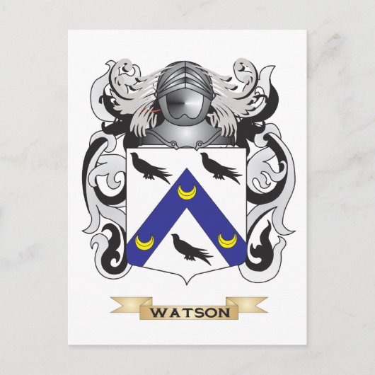 Watson-Familienwappen (Wappen) Postkarte (Vorderseite)