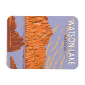 Watson Lake Arizona Vintages Magnet (Horizontal)