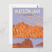 Watson Lake Arizona Vintages Postkarte (Vorne/Hinten)