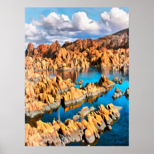 "Watson Lake" Prescott "Granite Dells" Poster