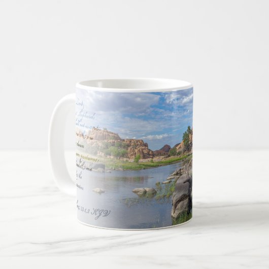 Watson Lake Psalm 23:1,2 KJV Kaffeetasse (Vorderseite Links)