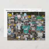 Watson Lake Sign Post Forest Postkarte (Vorne/Hinten)