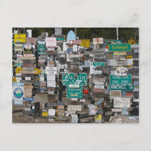 Watson Lake Sign Post Forest Postkarte