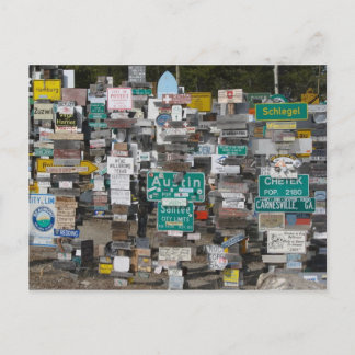 Watson Lake Sign Post Forest Postkarte