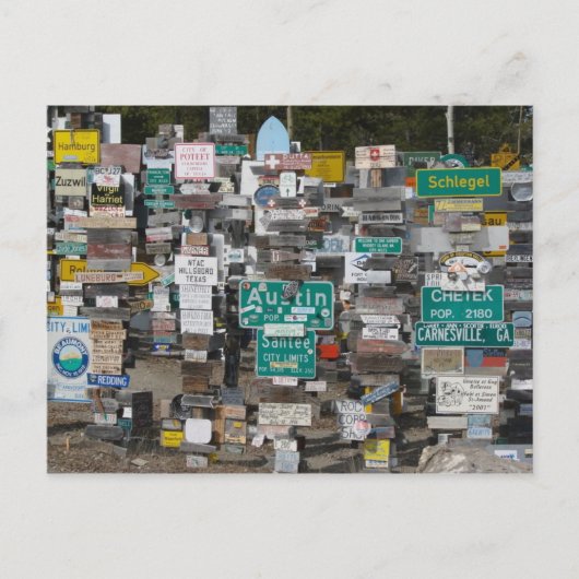 Watson Lake Sign Post Forest Postkarte (Vorderseite)