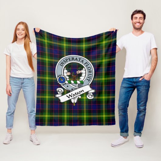 Watson Modern Clan Abzeichen Tartan Kariert Fleecedecke (Beispiel)