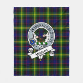 Watson Modern Clan Abzeichen Tartan Kariert Fleecedecke (Vorderseite)