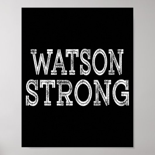 WATSON Strong Squad Familienzusammenkunft Nachname Poster (Vorne)