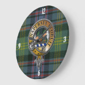 Watson Tartan & Badge Große Wanduhr (Winkel)