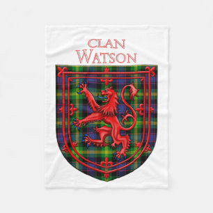 Watson Tartan Schottisch Plaid Löwe Rampant Fleecedecke