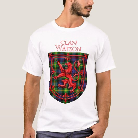 Watson Tartan Scottish Kariert Lion Rampant T-Shirt (Vorderseite)