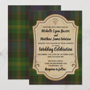 Watson Tartan Wedding Einladung