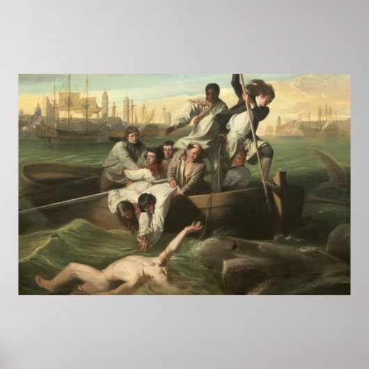 Watson und der Hai von John Singleton Copley Poster (Vorne)
