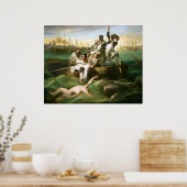 Watson und der Hai von John Singleton Copley Poster (Küche)