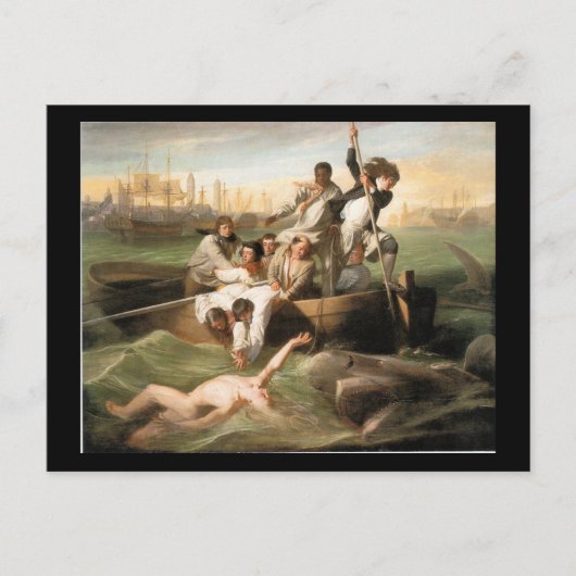 Watson und der Hai von John Singleton Copley Postkarte (Vorderseite)