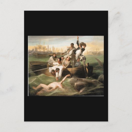 Watson und der Hai von John Singleton Copley Postkarte (Vorderseite)