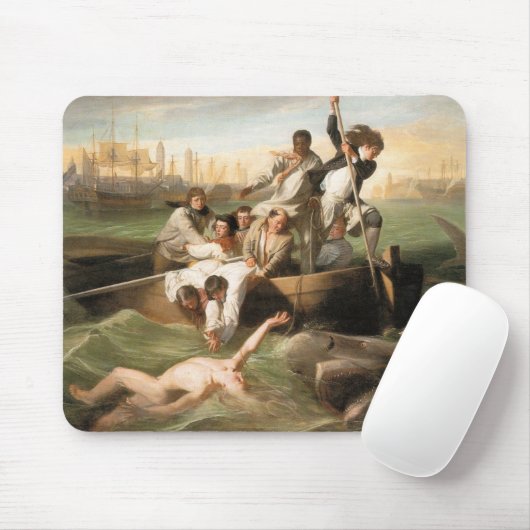 Watson und der Haifisch, durch John Singleton Mousepad (Mit Mouse)