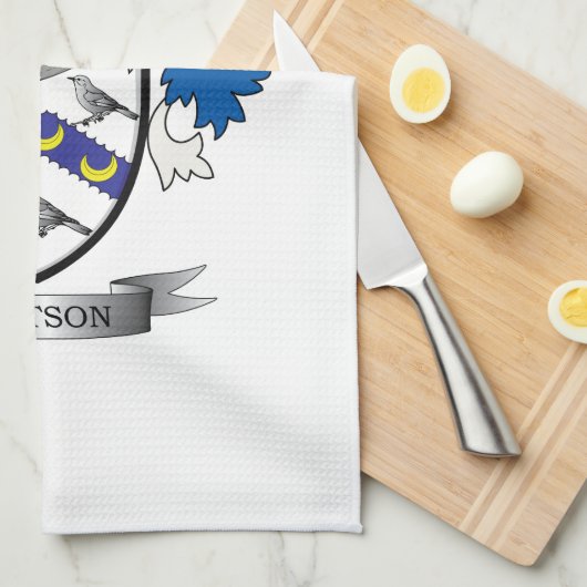 Watson-Wappen Geschirrtuch (Viertel Falte)