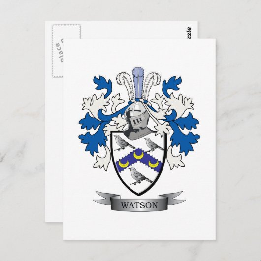 Watson-Wappen Postkarte (Vorne/Hinten)