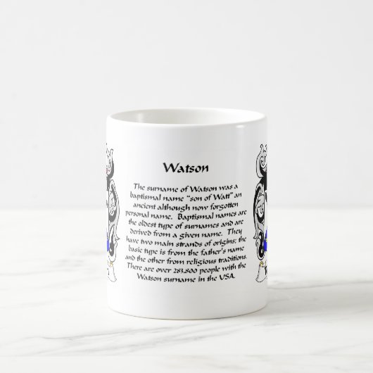 Watson-Wappen-Tasse Kaffeetasse (Mittel)