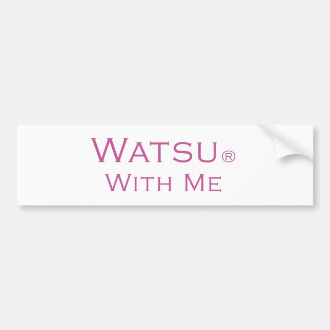 Watsu mit mir autoaufkleber (Vorne)