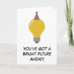Watt eine brillante Idee Geburtstagsillustration  Karte