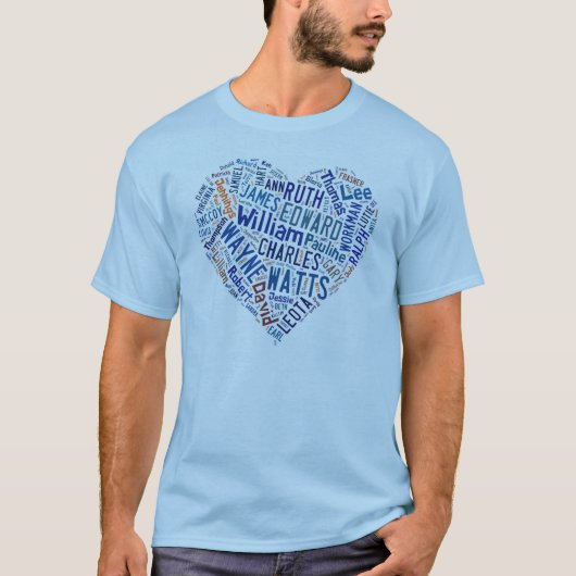 Watt Familien-T - Shirt-Blau- T-Shirt (Vorderseite)
