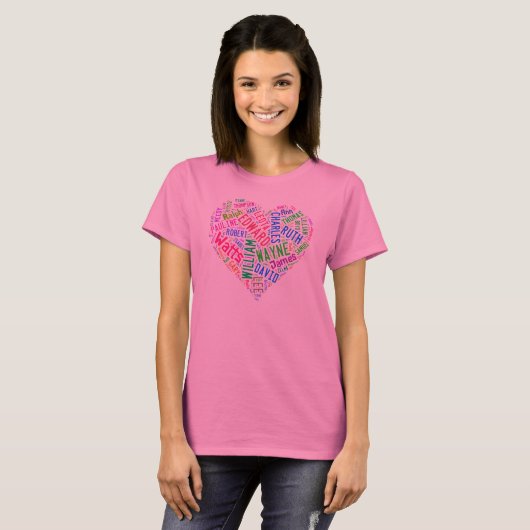 Watt Familien-T - Shirt-Rosa- T-Shirt (Vorne ganz)