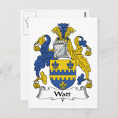Watt Familienwappen Postkarte (Vorne/Hinten)