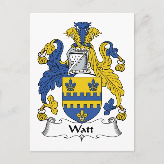 Watt Familienwappen Postkarte (Vorderseite)
