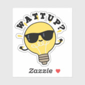 Watt Up Funny Electric Bulb Pub Aufkleber (Blatt)