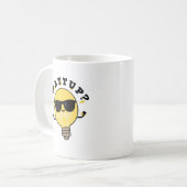 Watt Up Funny Electric Bulb Pub Kaffeetasse (Vorderseite Links)