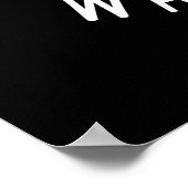 Watt up Funny Light Bulb Pun Dark BG Poster (Ecke)