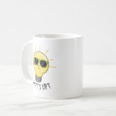 Watt up Funny Light Bulb Pun Kaffeetasse (Vorderseite Links)